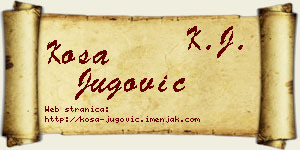 Kosa Jugović vizit kartica